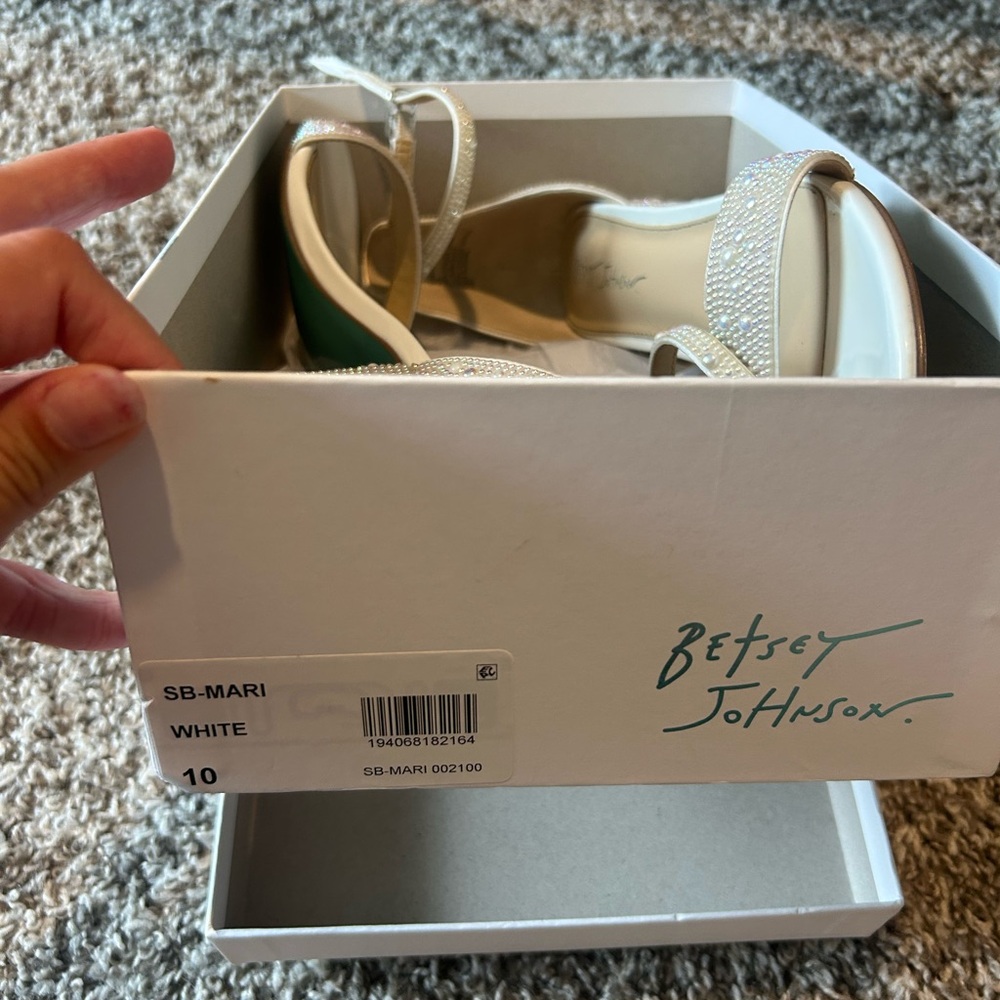 Betsey Johnson Ivory Mari sandals/heels